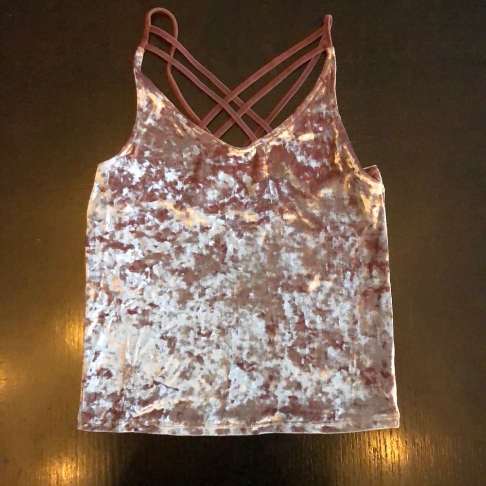 Pink Velvet Crop Top